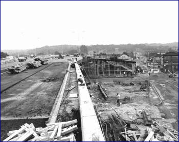 Harrow Manorway Flyover Under Construction, Thamesmead, 1975