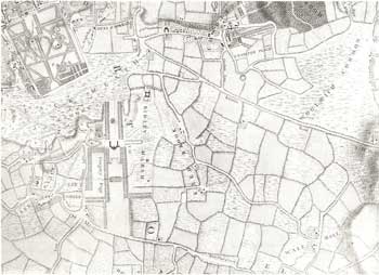 Map of Wricklemarsh, Blackheath and Kidbrook, 1746