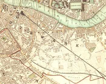 Map of Bermondsey, 1846