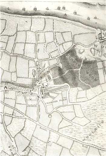 Map of Charlton, 1746