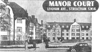 Manor Court, Leigham Avenue, Streatham, 1938